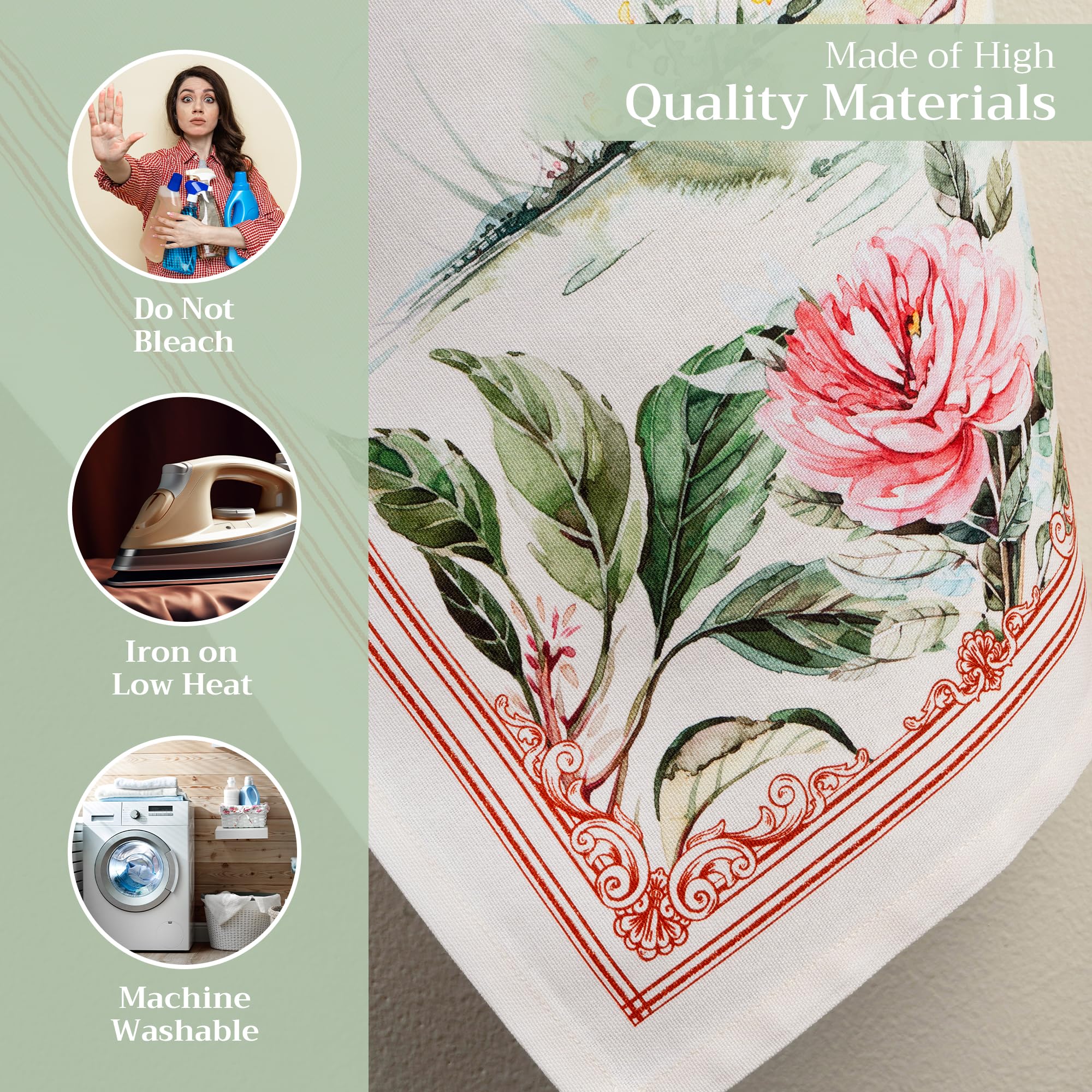 Maison d'Hermine Campagne European motif towel adds elegant kitchen decor.
