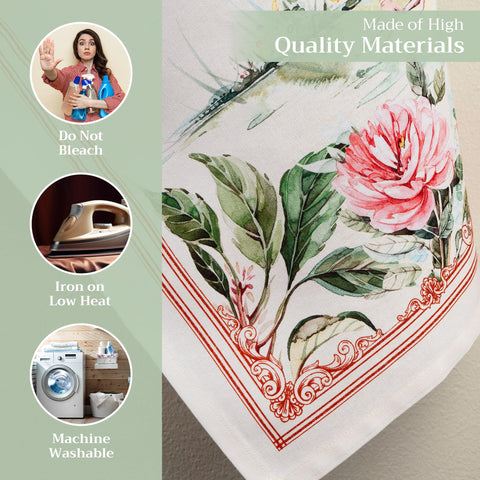 Maison d'Hermine Campagne European motif towel adds elegant kitchen decor.