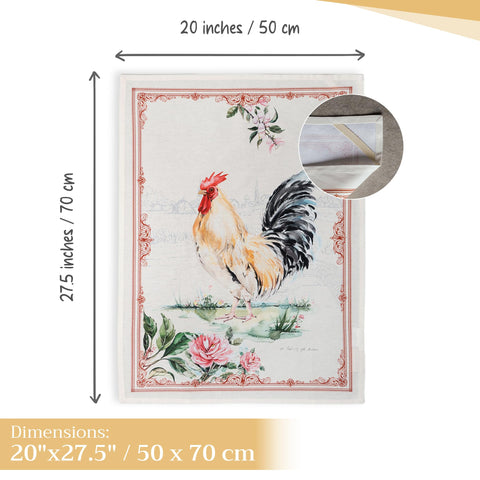 Maison d'Hermine Campagne European motif towel suits farmhouse kitchens.