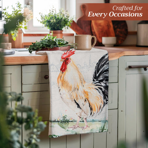 Maison d'Hermine Campagne towel doubles as decorative bar towel.