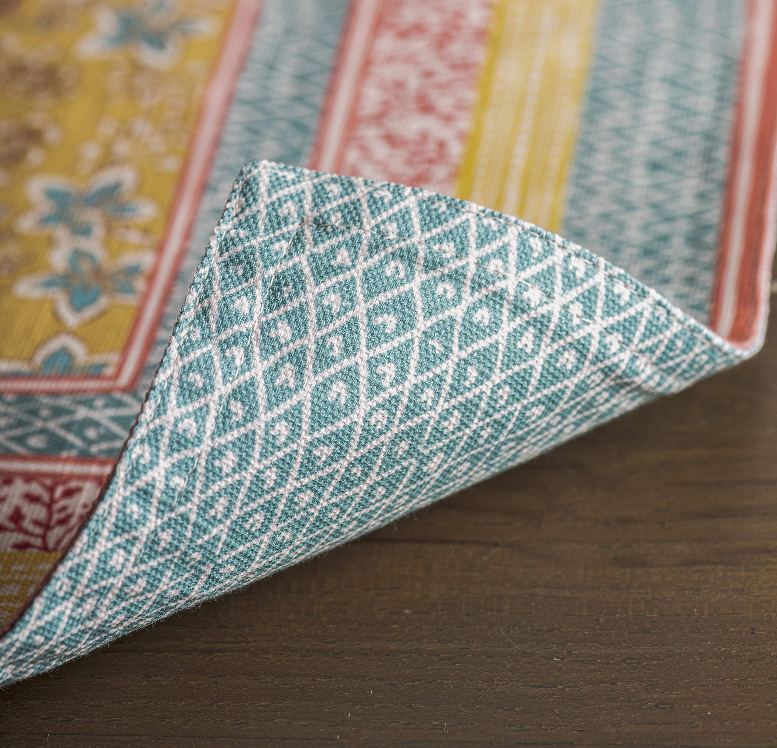 Colorfast, durable cotton placemat by Maison d'Hermine maintains look after washing.