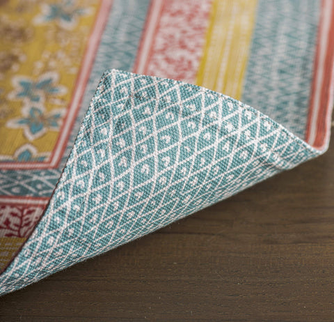 Colorfast, durable cotton placemat by Maison d'Hermine maintains look after washing.