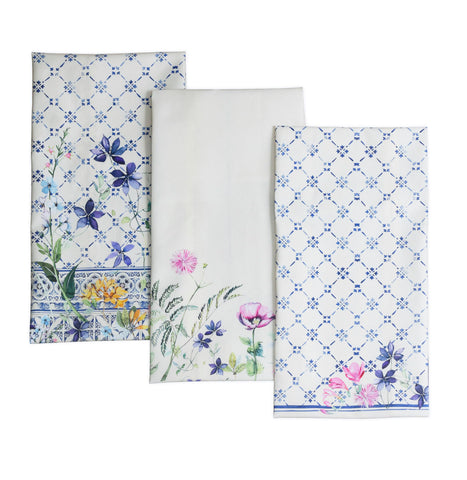 Maison d' Hermine faience pattern towels for stylish, absorbent kitchen drying
