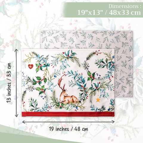 Washable cotton placemats designed for daily use and quick cleanup.