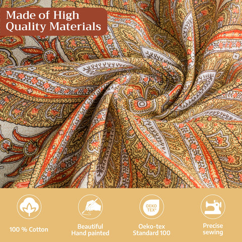Maison d' Hermine Kashmir Paisley tablecloth draped on table for celebrations