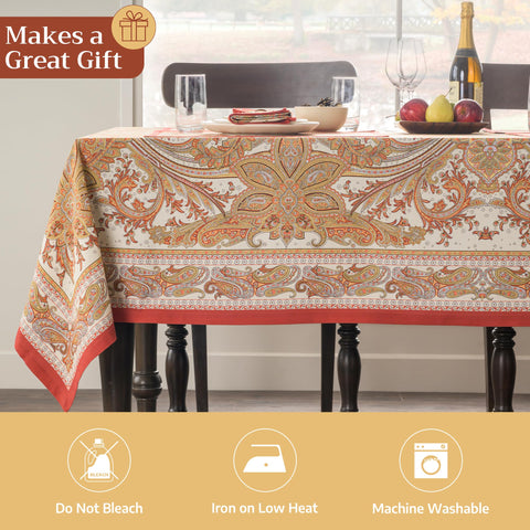 Maison d' Hermine Kashmir Paisley tablecloth ideal for fall decor