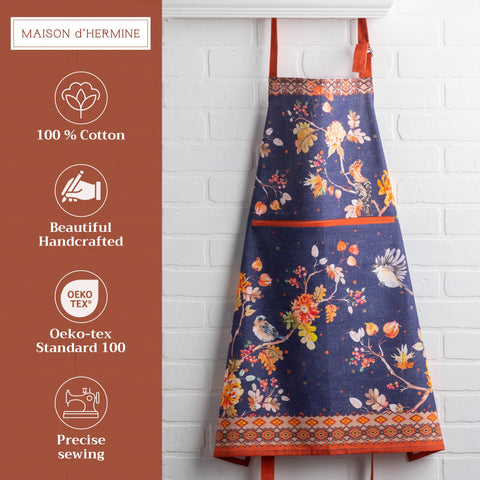 Maison d' Hermine Kelim Infinity apron adjustable neck strap for a comfortable fit.