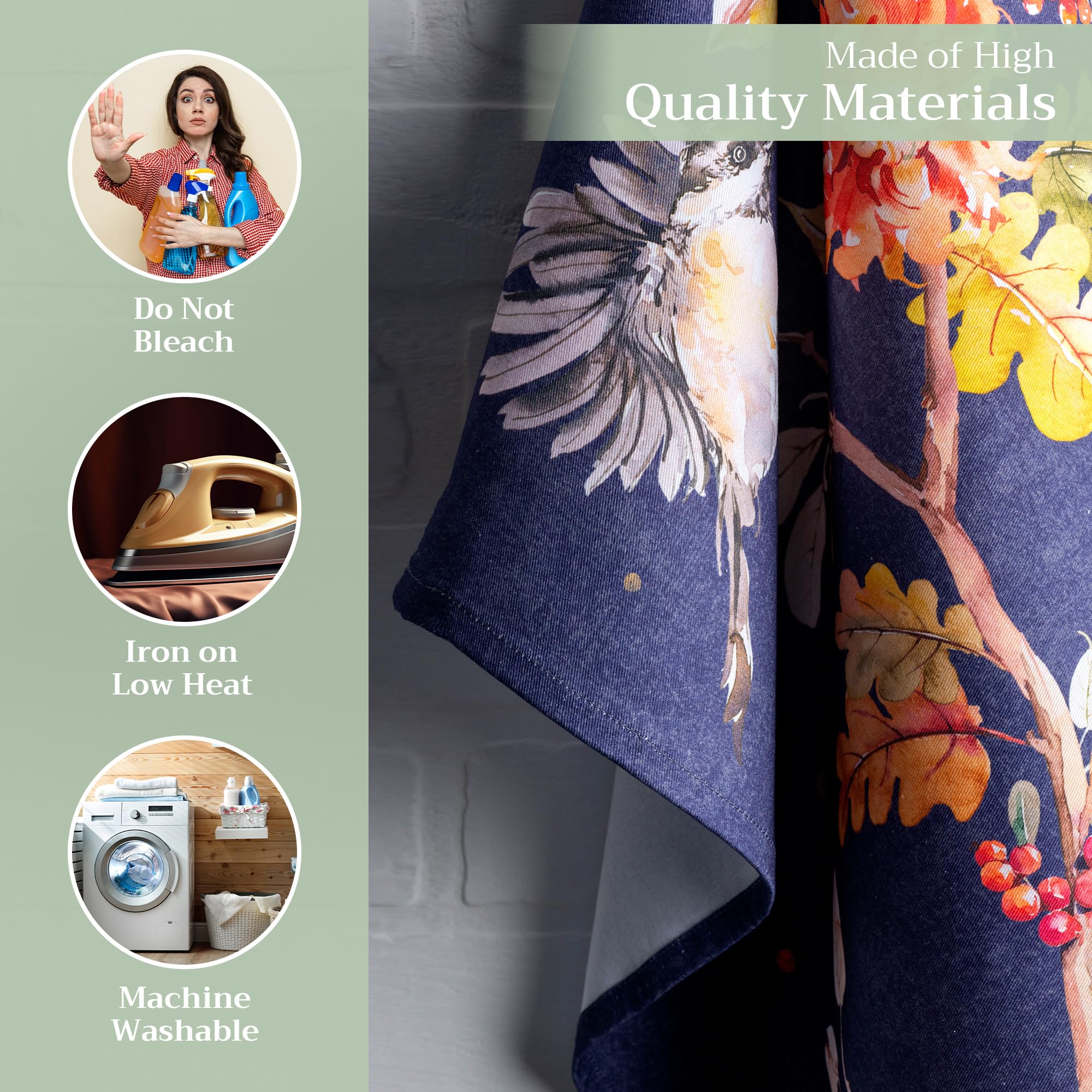 Towels sized 20x27.5 inches for versatile drying and display