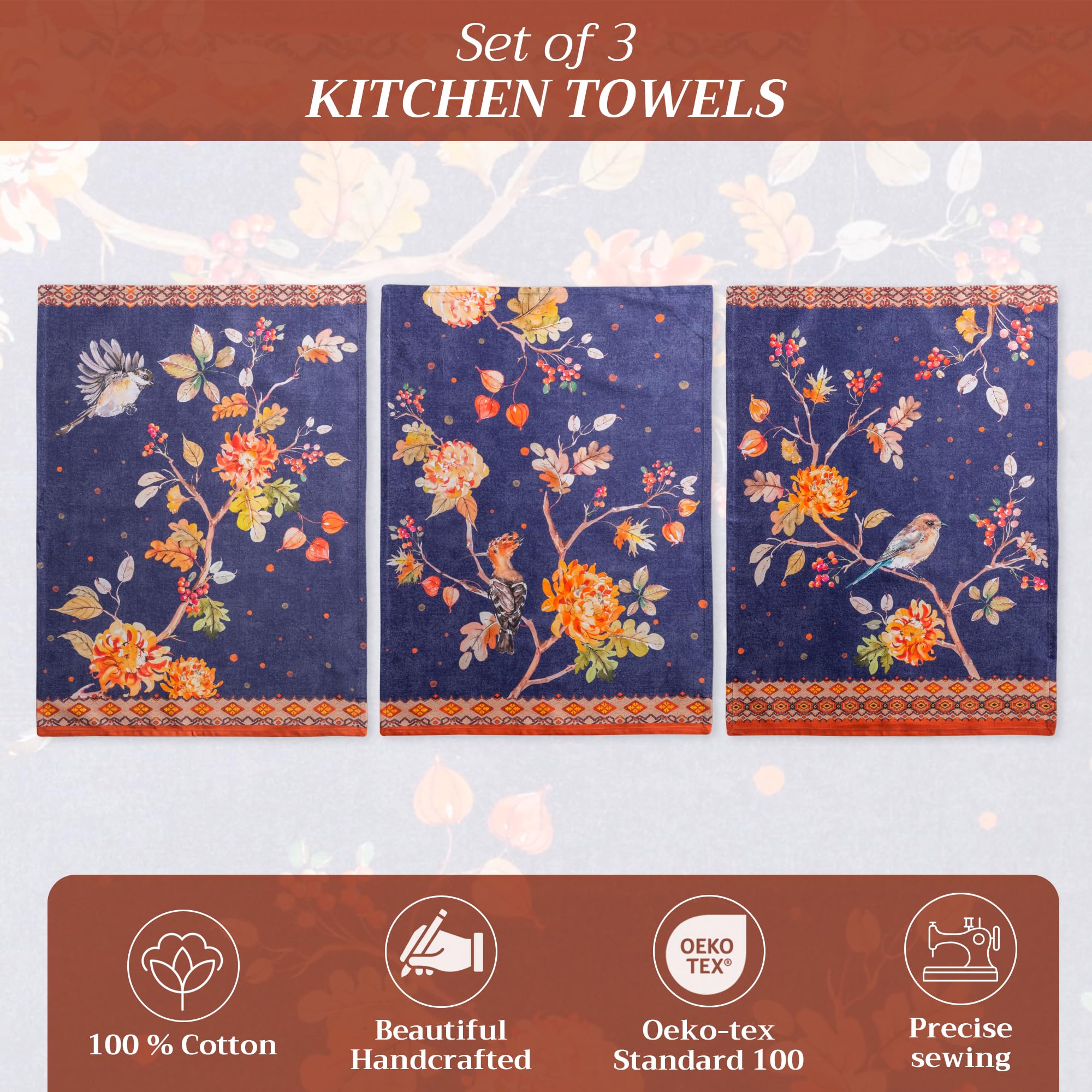 Three-pack Maison d'Hermine towels offering soft, absorbent cotton for daily use