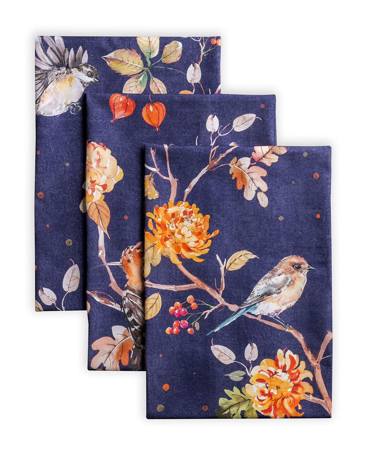 Maison d'Hermine Kelim Infinity towels with watercolor design for festive kitchen decor