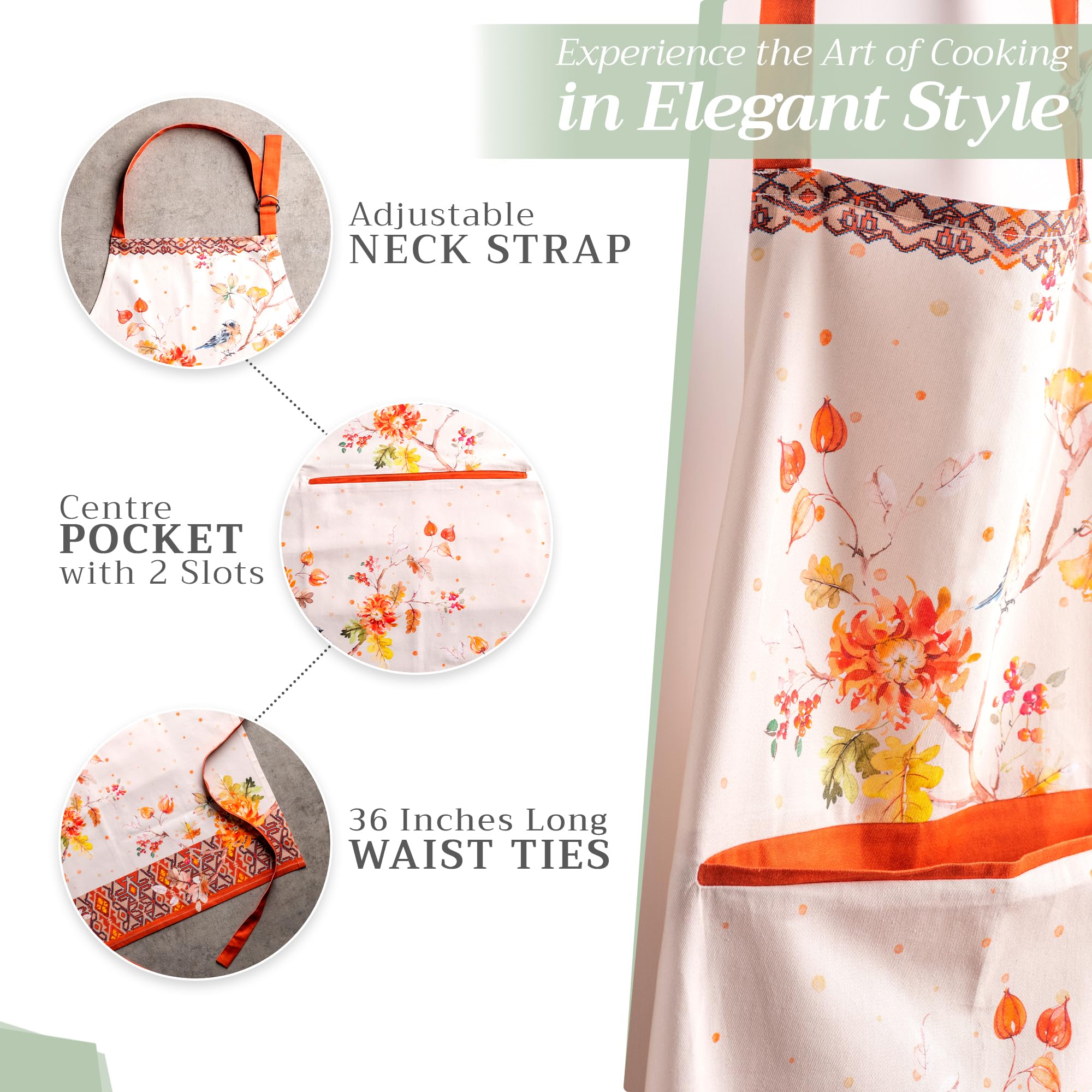 Maison d'Hermine Kelim Prairie apron presented as a stylish gift-ready item.