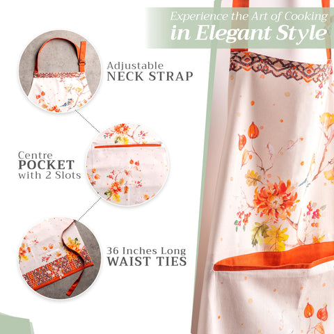 Maison d'Hermine Kelim Prairie apron presented as a stylish gift-ready item.