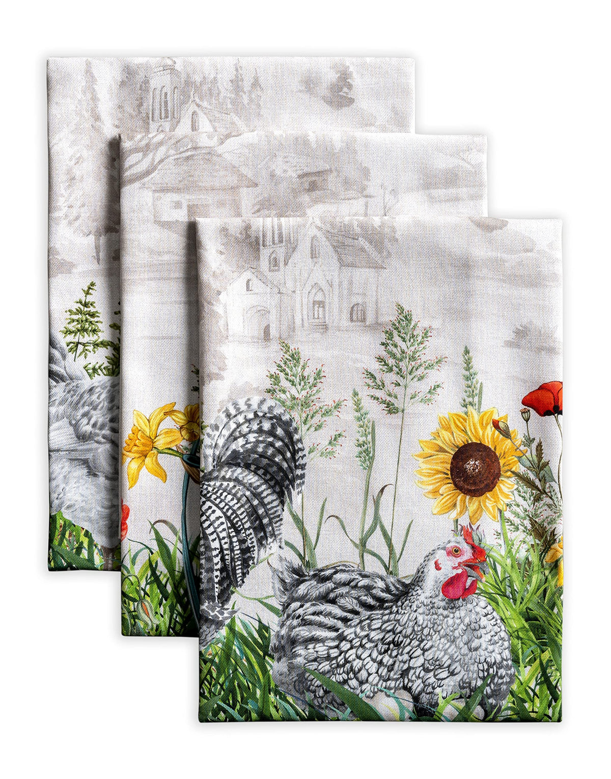 Maison d' Hermine kitchen towels 3-pack drying-dishes for quick dish drying.