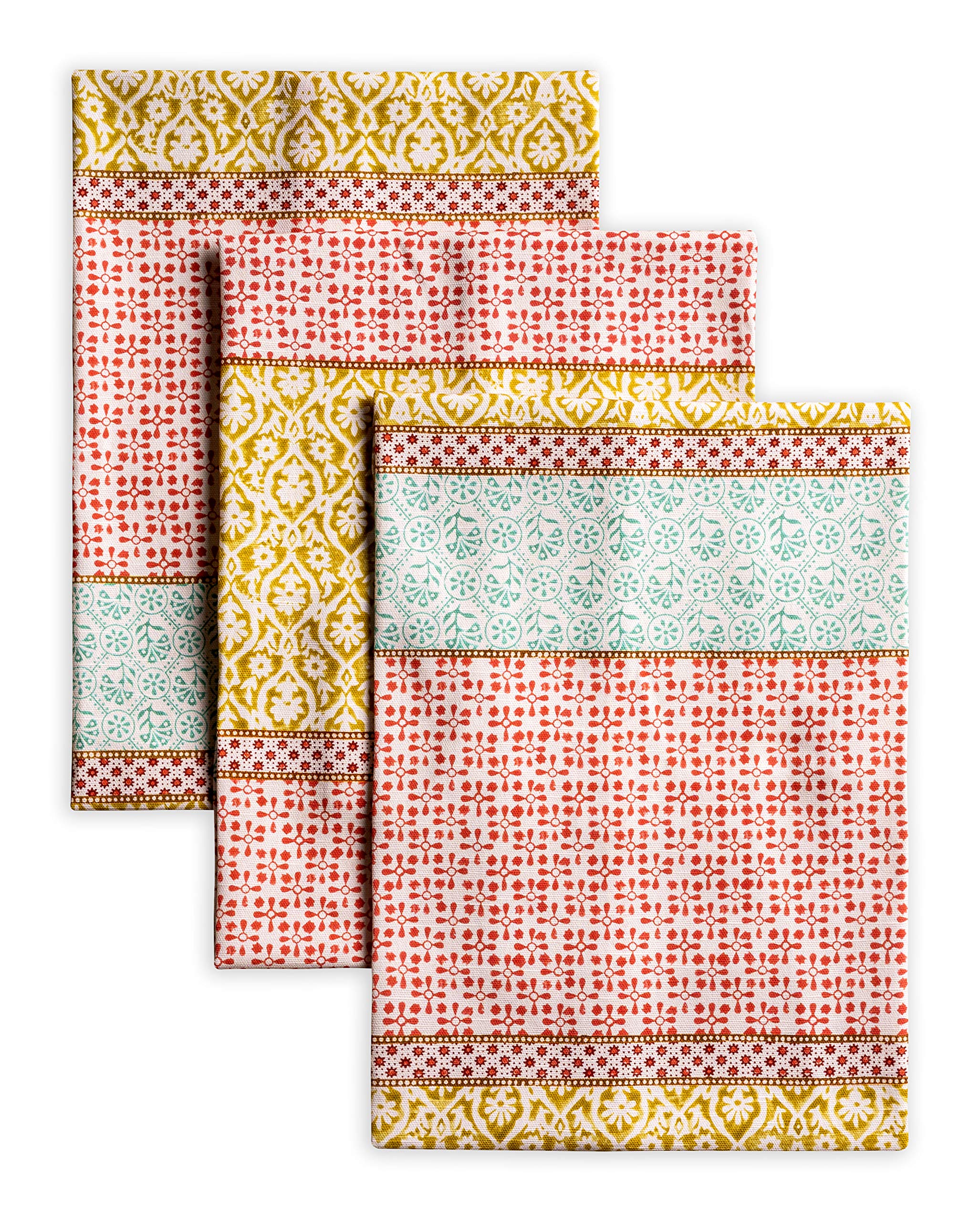 Maison d'Hermine Provence watercolor towels offer absorbent cotton for daily kitchen use.