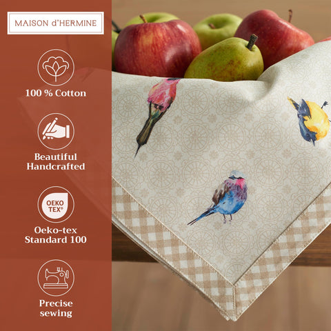 Maison d'Hermine napkins close-up texture shows soft cotton for everyday use
