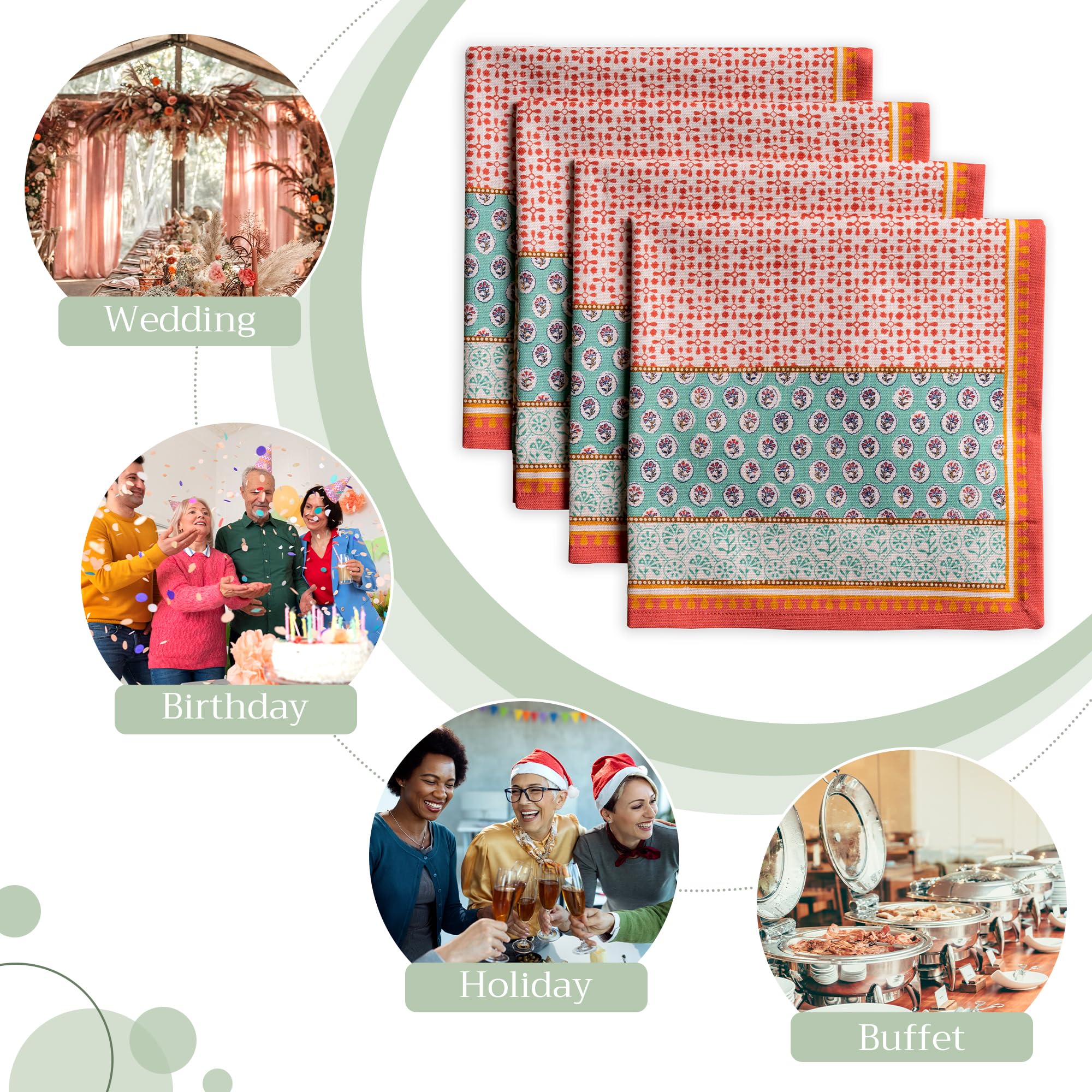 Maison d' Hermine 20x20 napkins suit indoor and outdoor dining occasions.