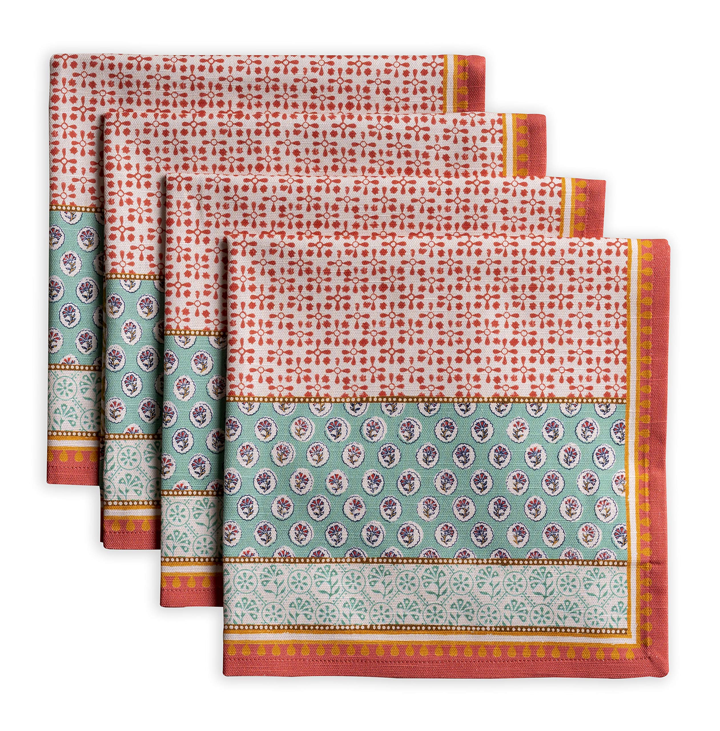 Maison d' Hermine napkins feature watercolor pattern for refined table elegance.