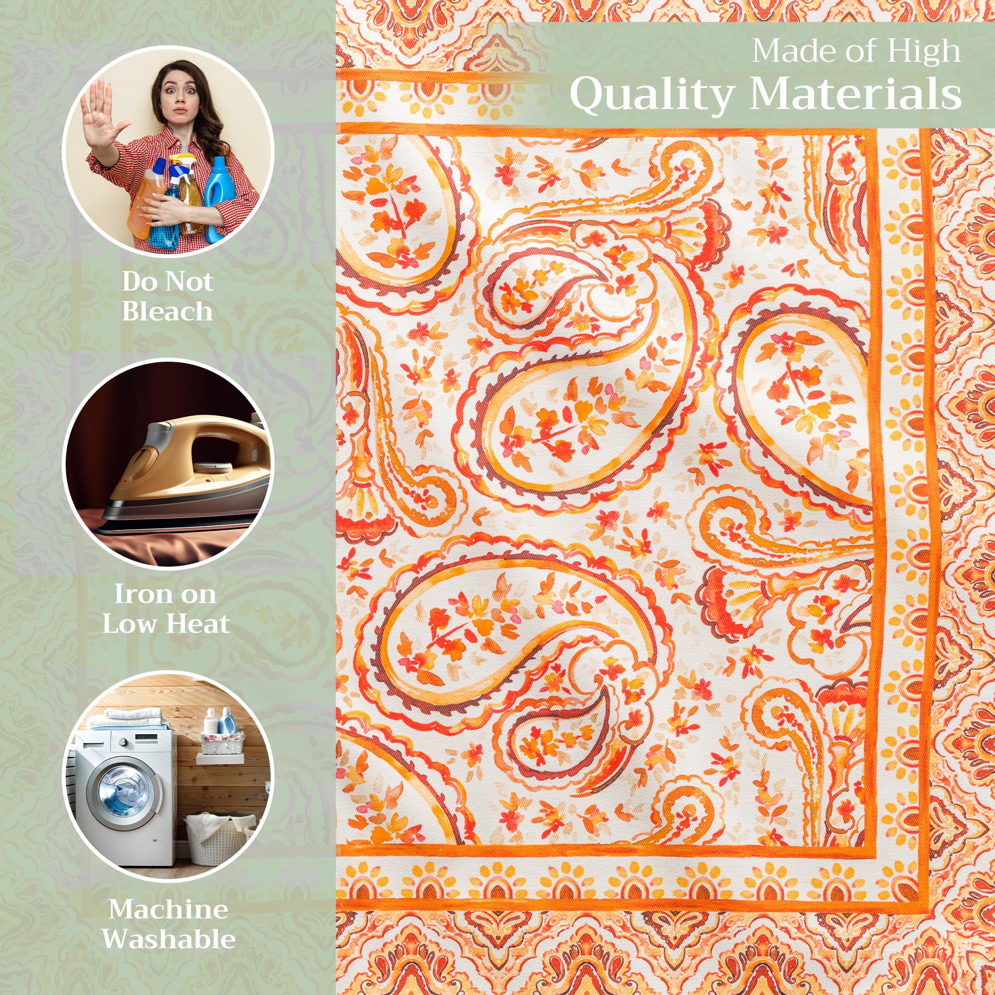 Palatial Paisley napkin 20x20 by Maison d'Hermine adds refined fall decor.