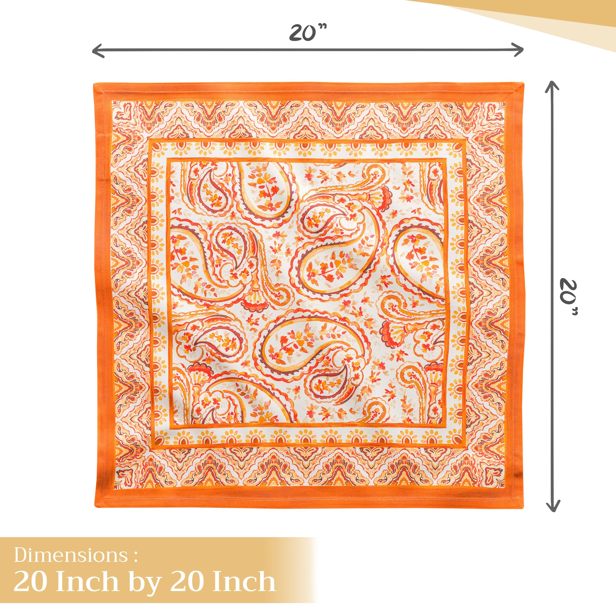 Maison d'Hermine 20x20 napkin with Paisley design suits everyday dining.