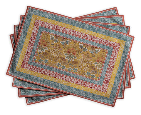 Maison d'Hermine placemats set of 4 in cotton, 13x19 inches, washable and protective.