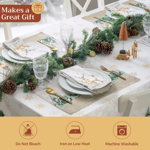 Maison d'Hermine set-of-4 cotton placemats brighten fall gatherings and festive meals.