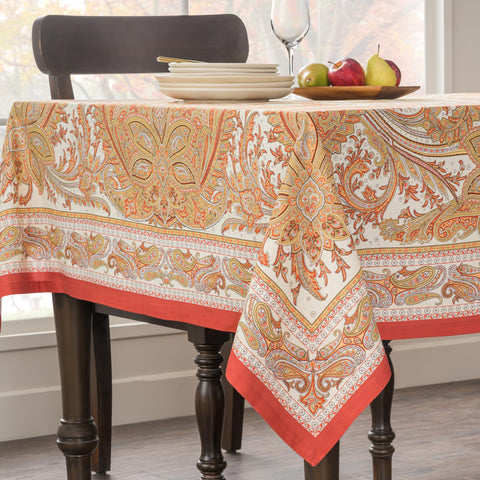 Soft 100% cotton tablecloth by Maison d' Hermine for dining