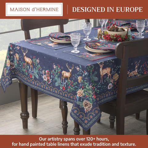 Maison d' Hermine 54x72 rectangle cotton tablecloth suitable for family gatherings