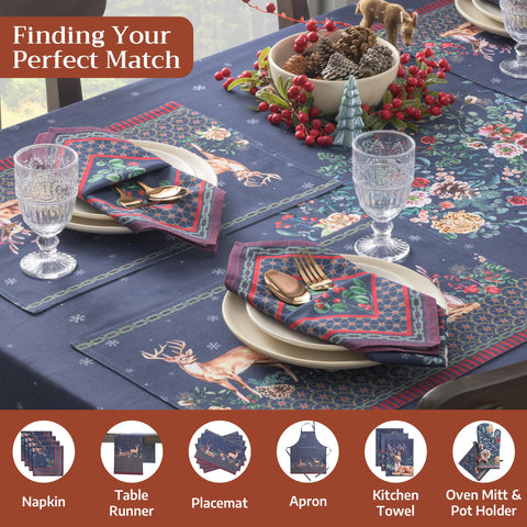 Maison d' Hermine fall decor tablecloth creates warm seasonal ambiance