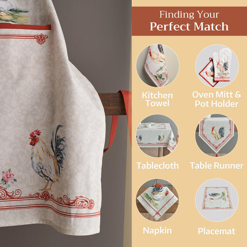 Maison d'Hermine Campagne apron watercolor pattern adds European charm.