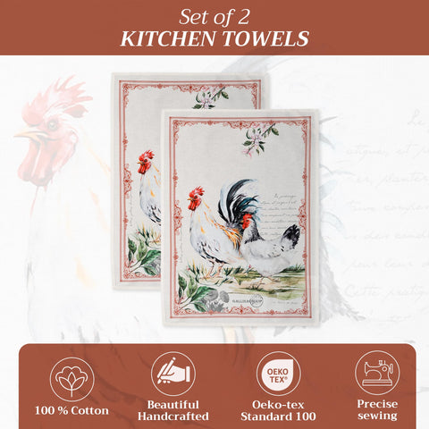 Maison d'Hermine cotton kitchen towel for drying dishes and hands.