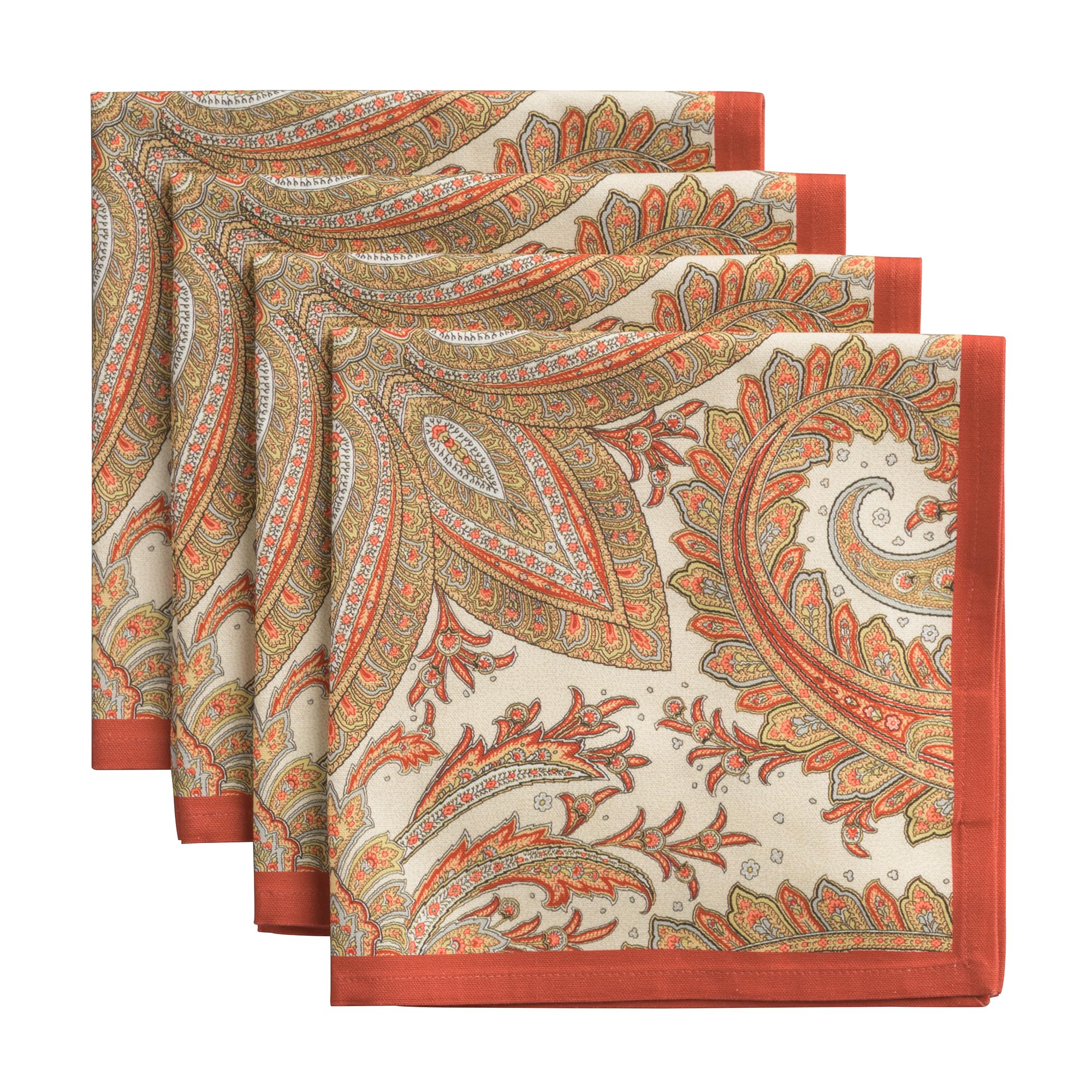 Maison d'Hermine Kashmir Paisley napkin close-up shows watercolor detail for elegant table decor.