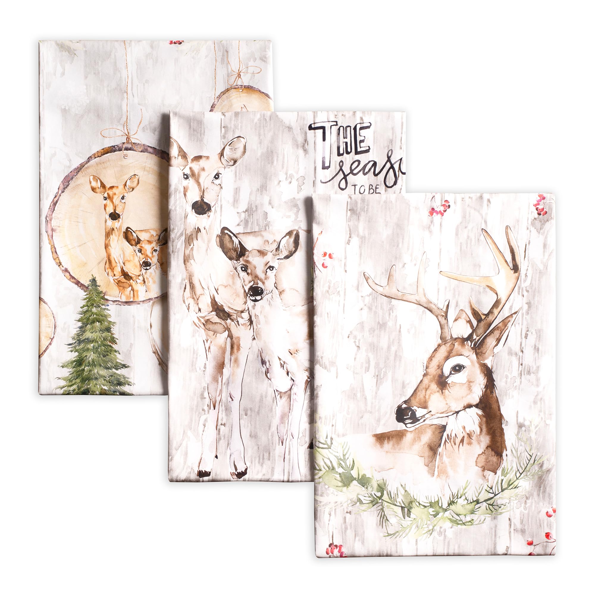 Maison d’Hermine Mountain Life towel design for cozy holiday kitchen decor.