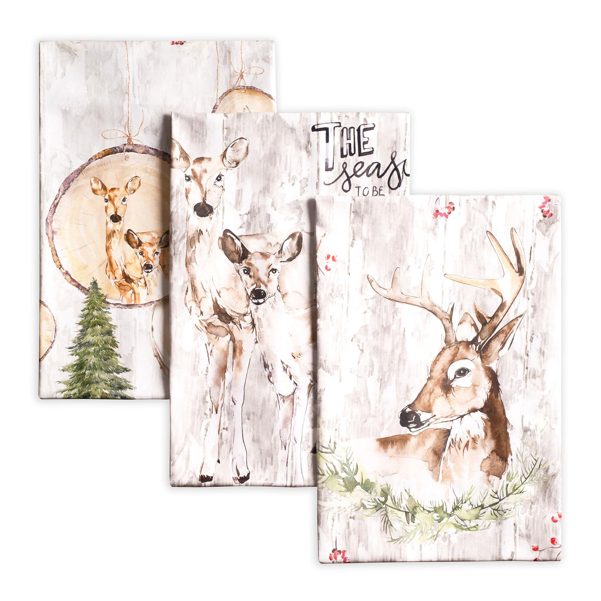 Maison d’Hermine Mountain Life towel design for cozy holiday kitchen decor.