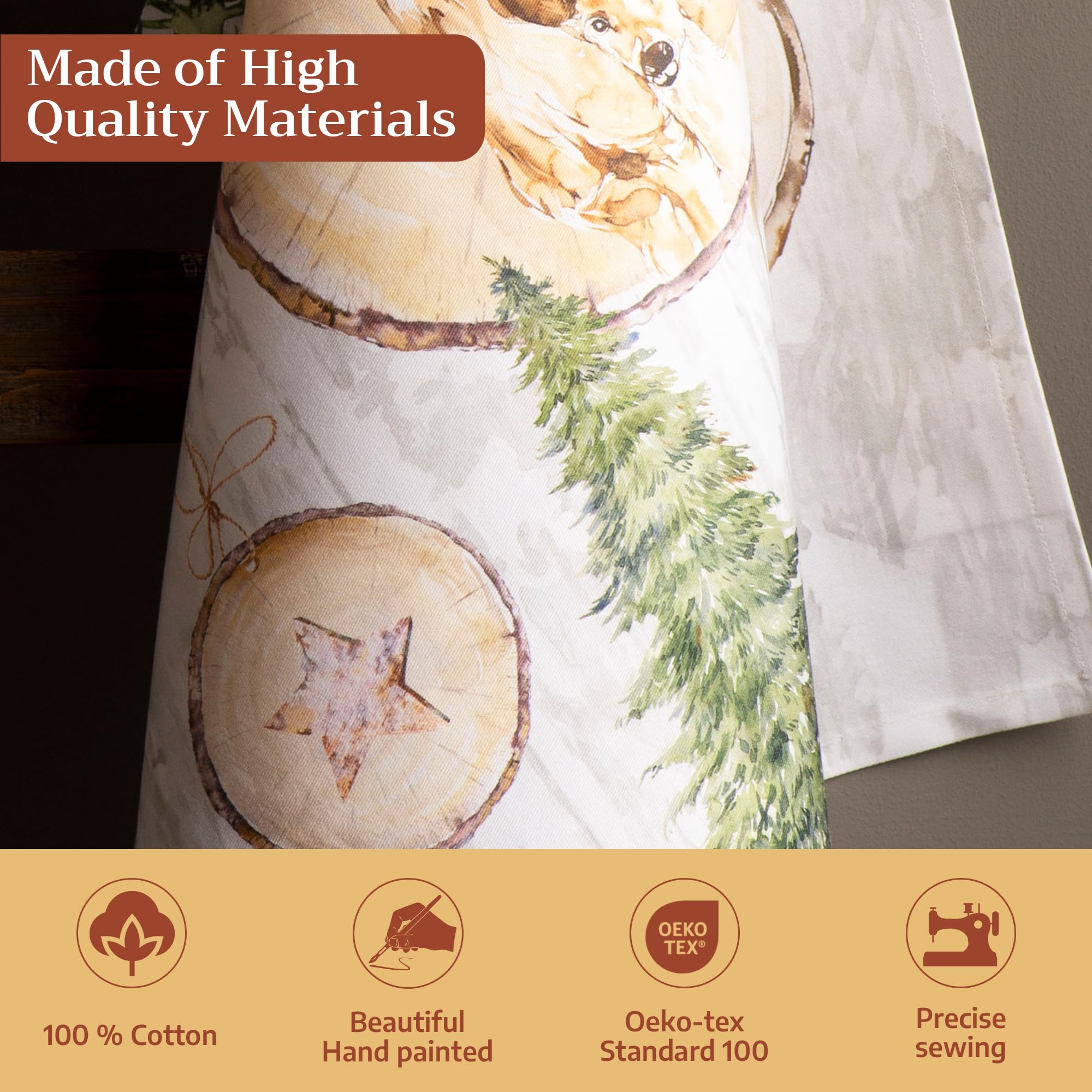 Maison d’Hermine Mountain Life textiles, absorbent cotton towel in festive hues.