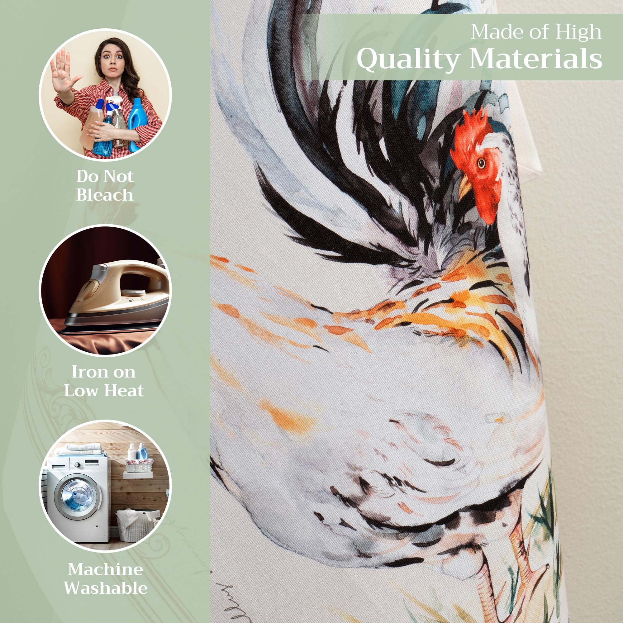 Maison d'Hermine towel features watercolor pattern for stylish kitchen decor.