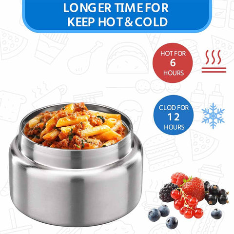 MAISON HUIS 8oz Soup Thermo with double-wall vacuum insulation keeps temps longer.