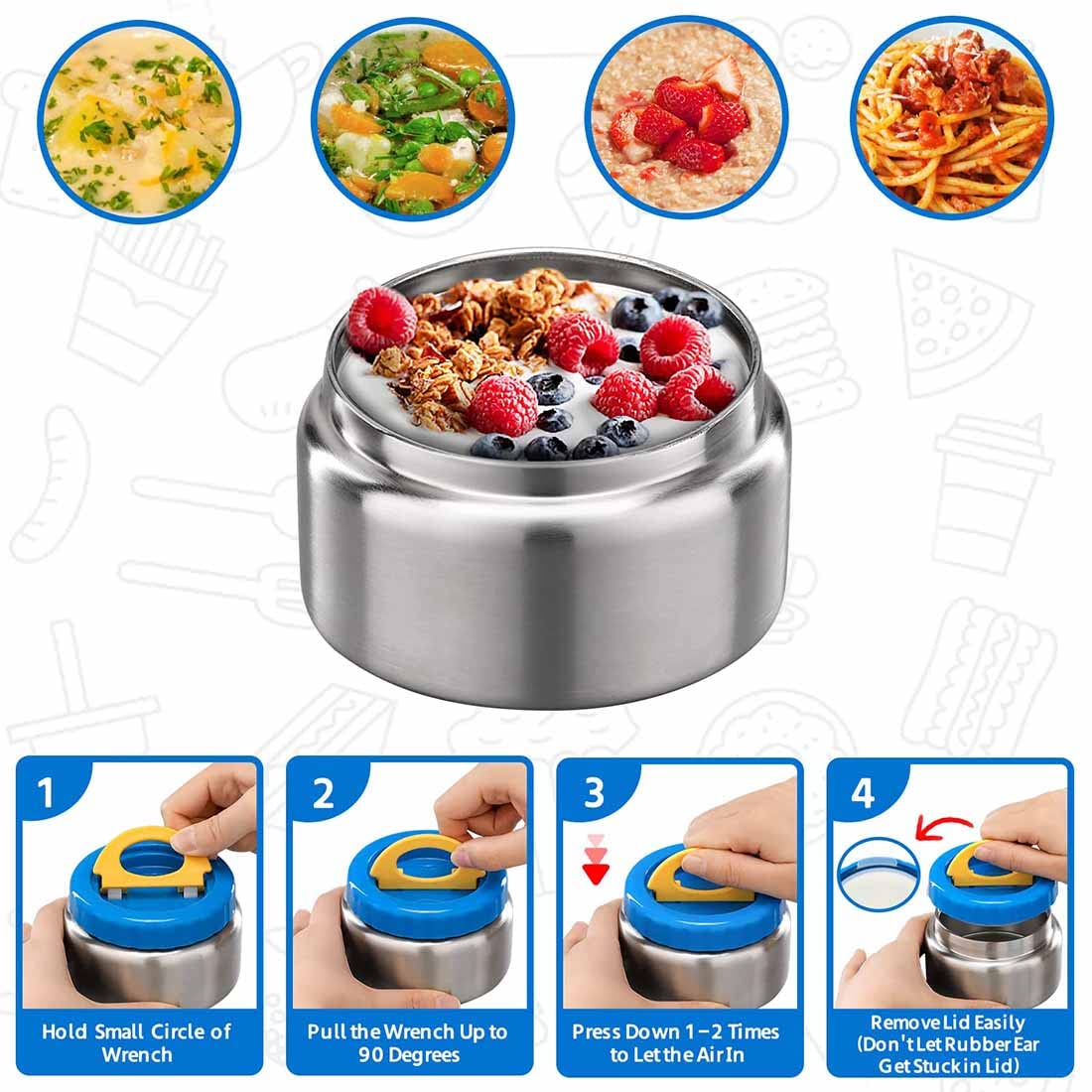 MAISON HUIS leak-proof silicone gasket seals meals securely.