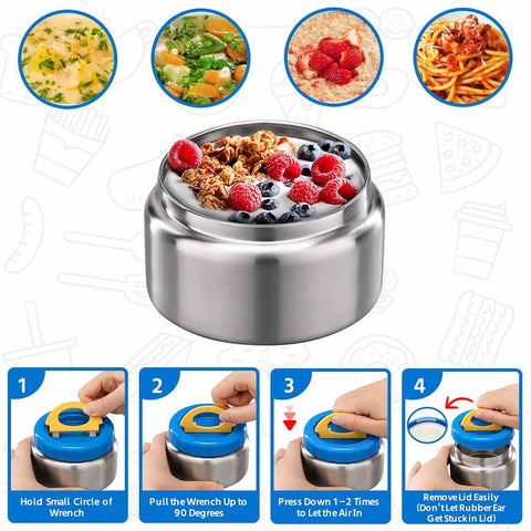 MAISON HUIS leak-proof silicone gasket seals meals securely.