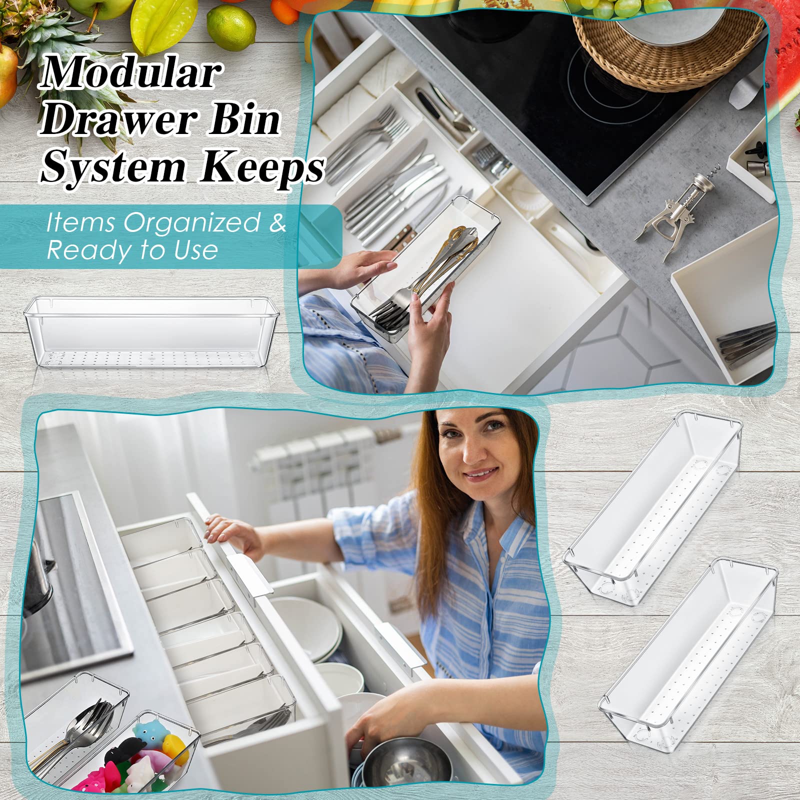 Maitys drawer organizer size 9x3x2 inches for versatile storage.