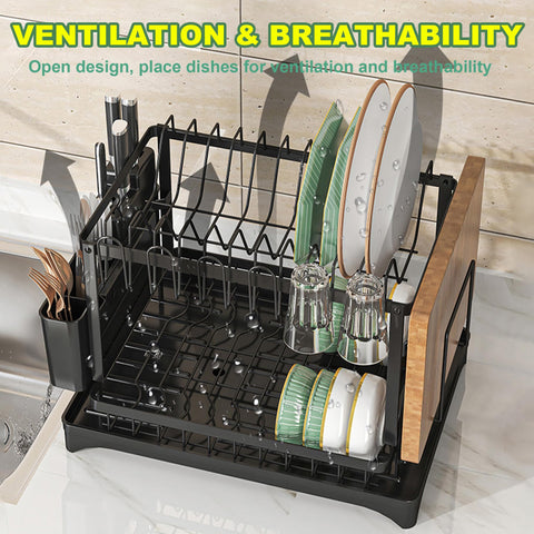 Maivotaf plate and bowl rack organizes dinnerware by size