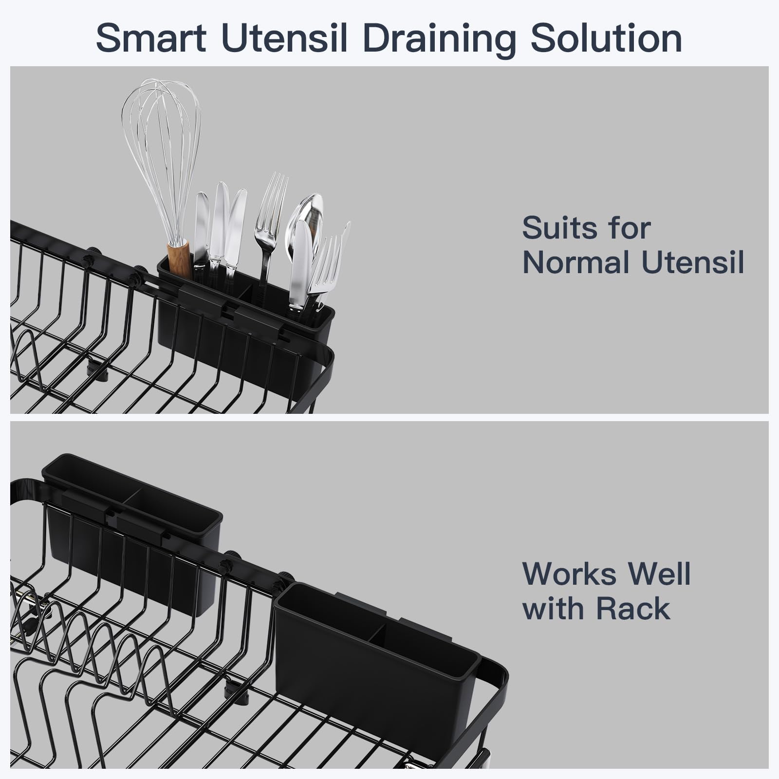 MAJALiS deep drainer compartment directing water into the sink
