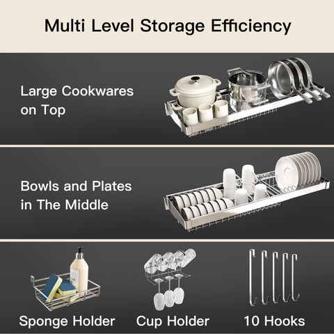 MAJALiS middle tier organizes bowls and plates for quick access.