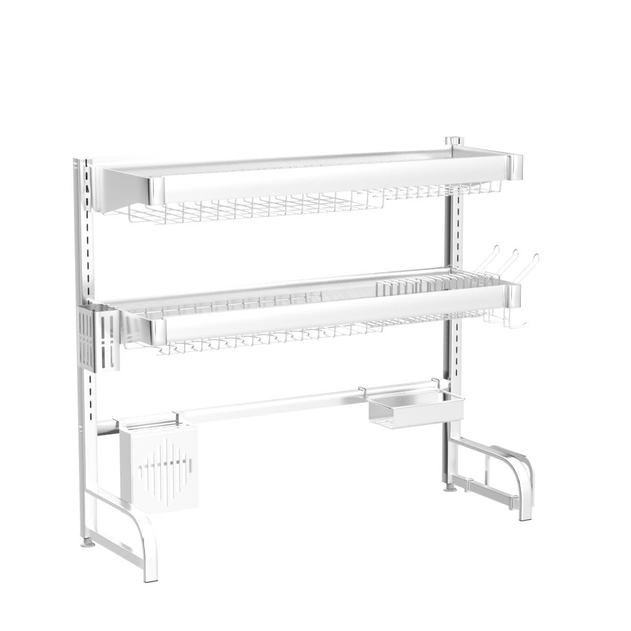 MAJALiS top tier holds large pots and pans for easy drying.