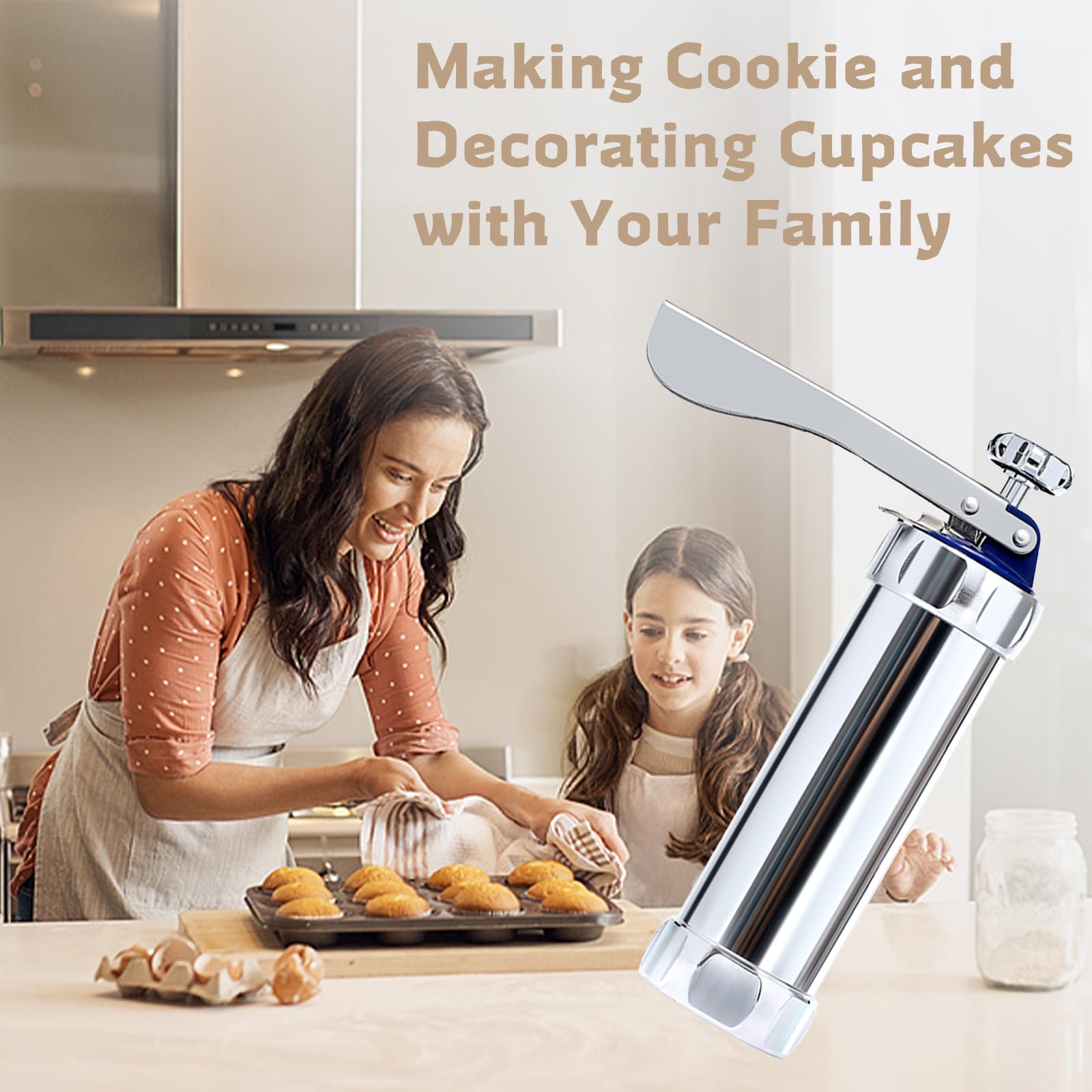 MAJCL cookie press durable construction for daily kitchen use