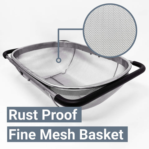 Makerstep anti-slip feet keep the colander steady