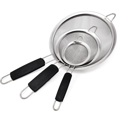 Makerstep fine mesh strainer 3-3-8 inch for delicate rinsing and sifting