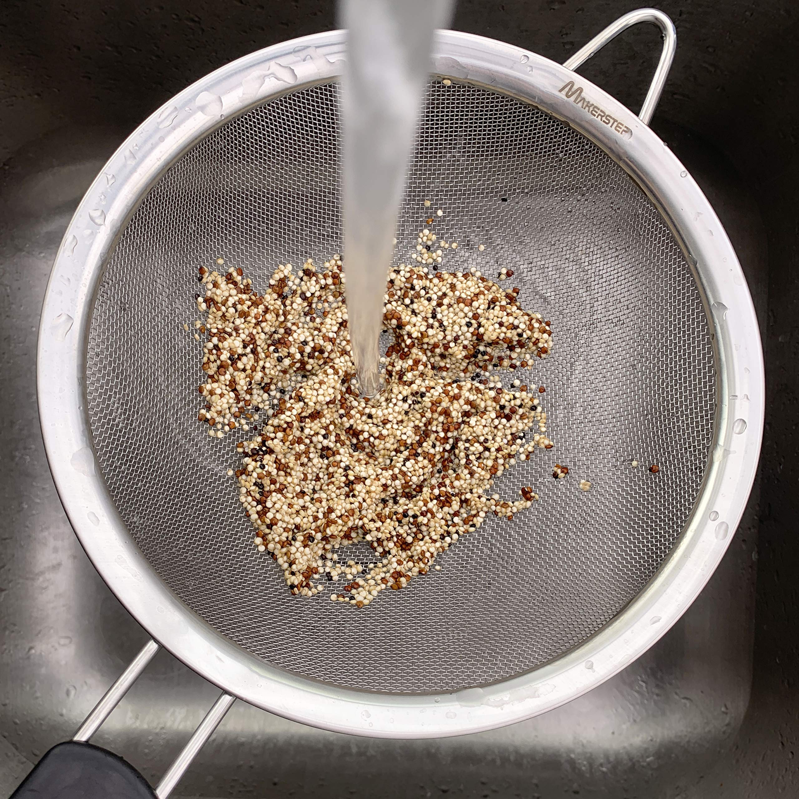 Makerstep kitchen essential strainer set saves cabinet space