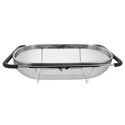 Makerstep over-the-sink colander basket with expandable design for versatile draining
