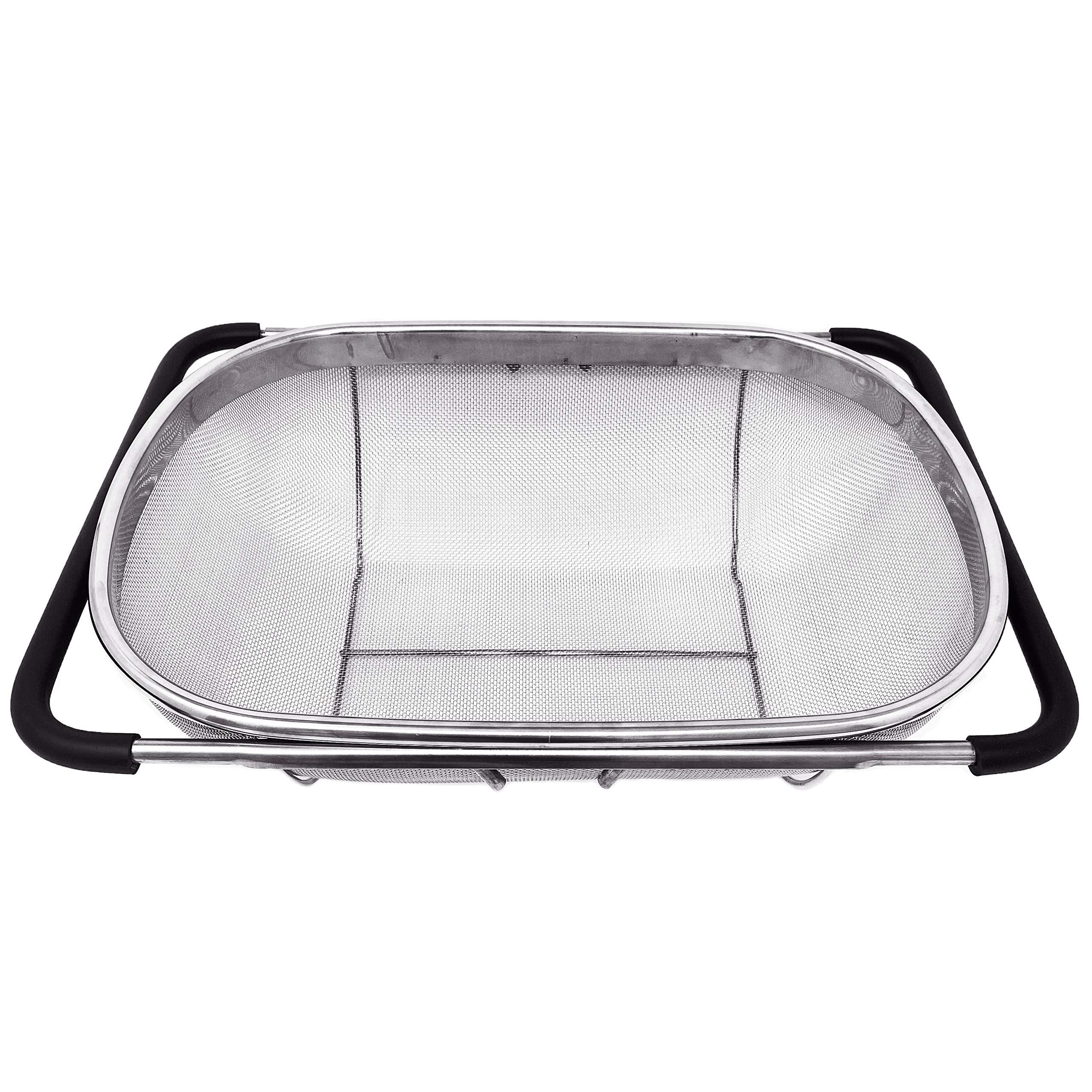 Makerstep stainless steel oval colander with fine mesh for precise filtering