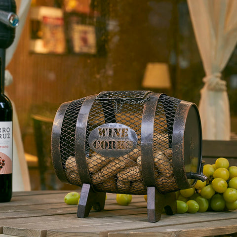 Makuvine barrel display fits any kitchen or home bar decor.